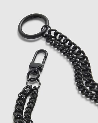 Svart plånbokskedja