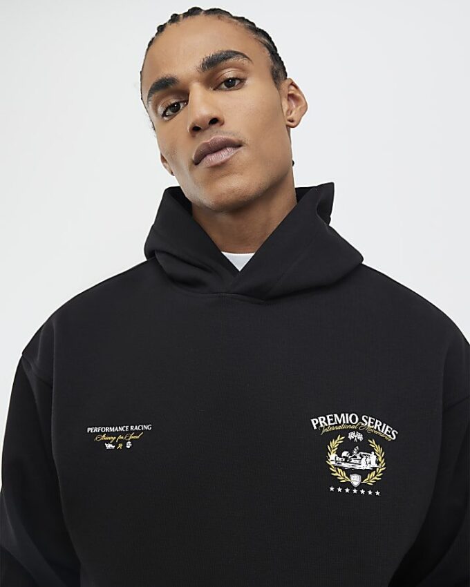 Svart Premio Series Racing Hoodie