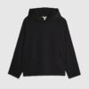 Svart premium-hoodie med långa ärmar