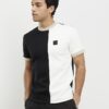 Svart Premium Slim Fit Blocked T-shirt