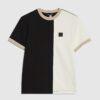 Svart Premium Slim Fit Blocked T-shirt