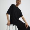 Svart premium-T-shirt i oversize-modell