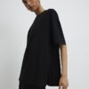Svart premium-T-shirt i oversize-modell