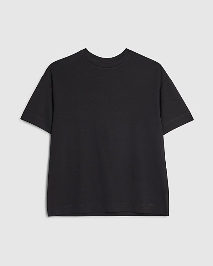 Svart premium-T-shirt i oversize-modell