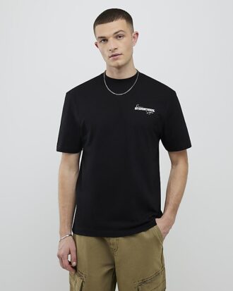 Svart PRP-badge-T-shirt med normal passform