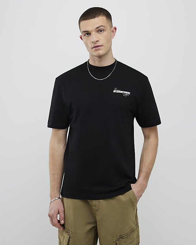 Svart PRP-badge-T-shirt med normal passform