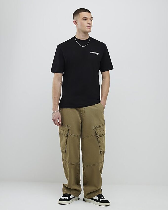 Svart PRP-badge-T-shirt med normal passform