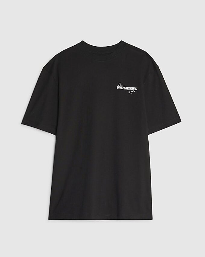 Svart PRP-badge-T-shirt med normal passform