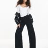 Svart Pull-On Sculpt Palazzo Jeans Svart Pull-On Sculpt Palazzo Jeans