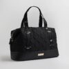 Svart quiltad Holdall-väska med hjärtmönster