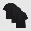 Svart Regular Fit 3-pack T-shirts