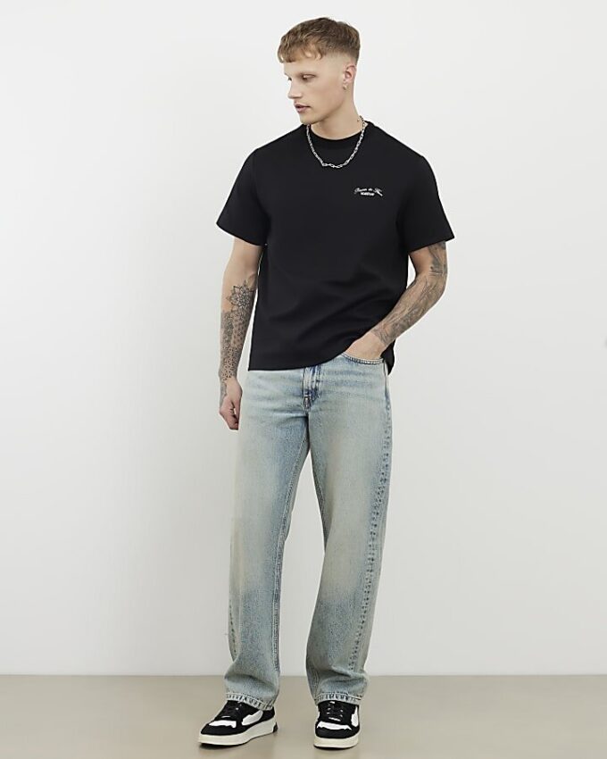 Svart Regular Fit Membership Floral T-shirt