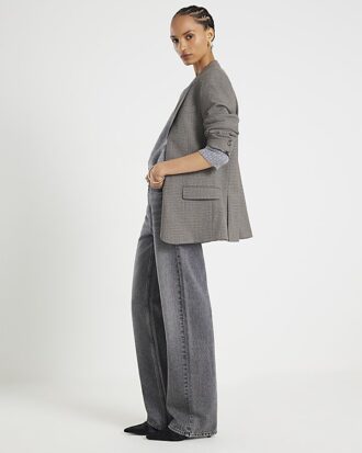 Svart Relaxed Straight Jeans