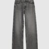 Svart Relaxed Straight Jeans