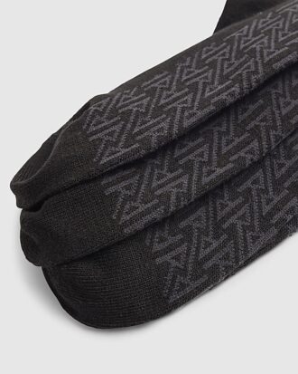 Svart RI Monogram 7-pack strumpor