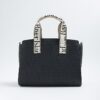 Svart RI Monogram Grab Handle Tote Bag