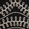 Svart ärmlös broderad miniklänning