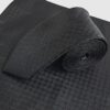 Svart rutmönstrat slips-set
