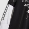 Svart Sanctuaire-T-shirt med dubbla lager för pojkar