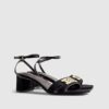 Svart sandal med blockklack