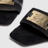 Svart sandal med blockklack