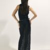 Svart sarong med broderad palm