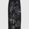 Svart sarong med broderad palm