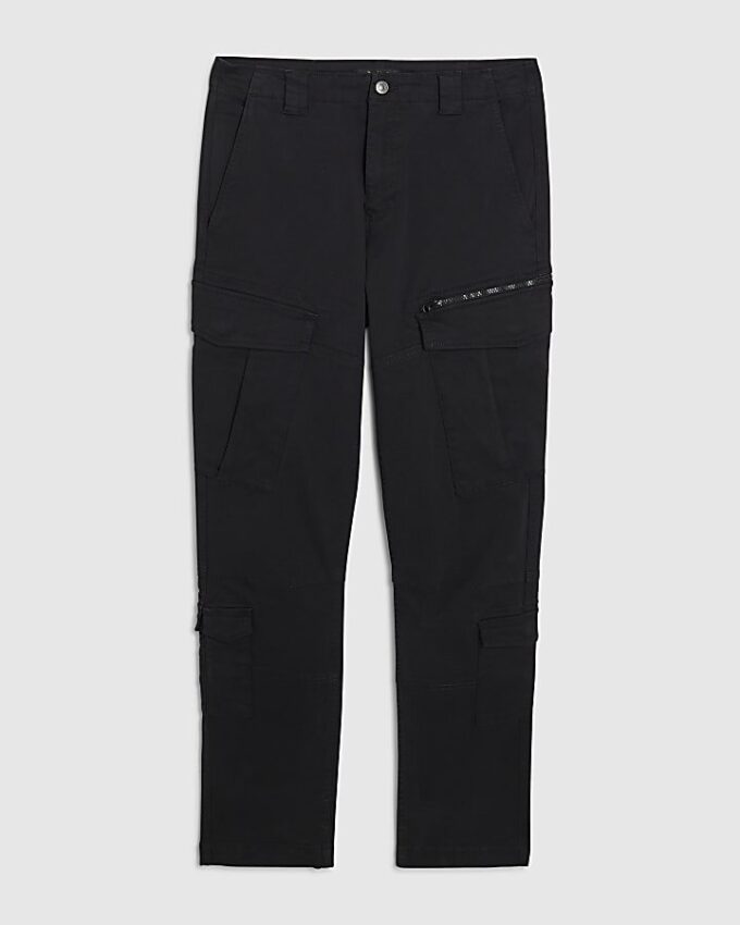 Svart Skinny Fit-cargobyxor