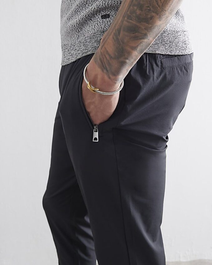 Svart Skinny Fit Chino-byxor