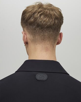 Svart Skinny Fit Harrington-jacka