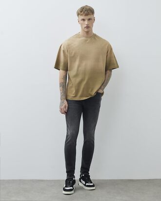 Svart skinny fit-jeans i tvättad stil