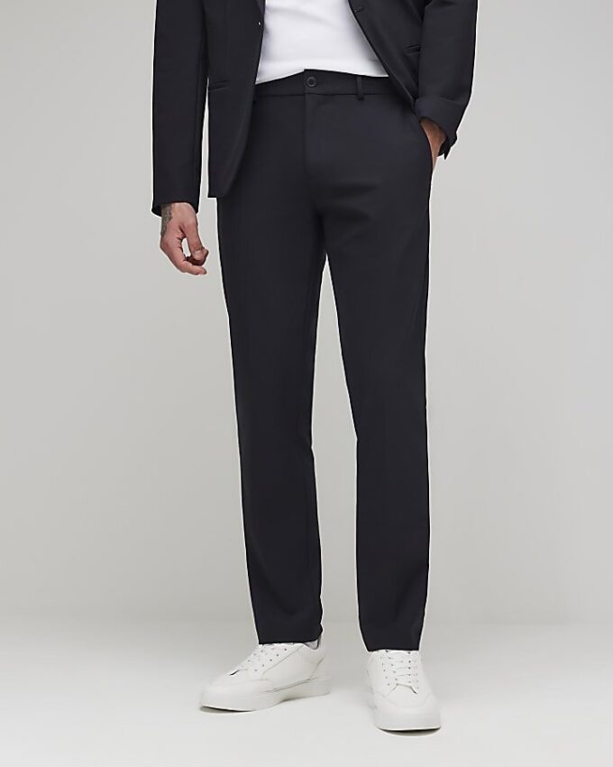 Svart skinny fit kostymbyxa