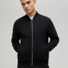 Svart slim fit-bomberjacka Svart slim fit-bomberjacka