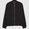 Svart slim fit-bomberjacka Svart slim fit-bomberjacka