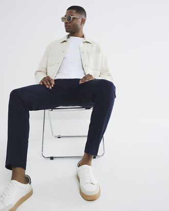 Svart slim fit-chino