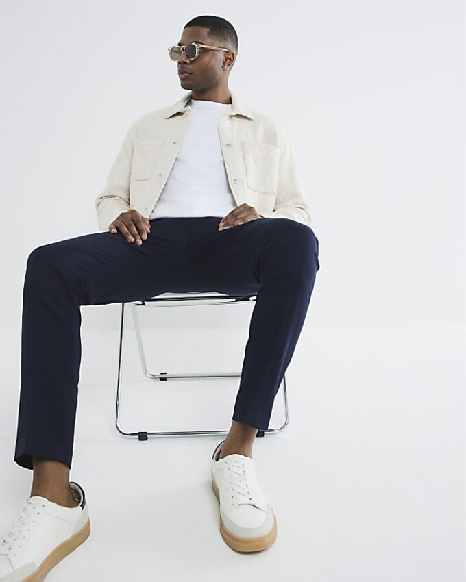 Svart slim fit-chino