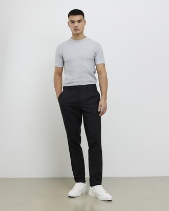 Svart slim fit-chino