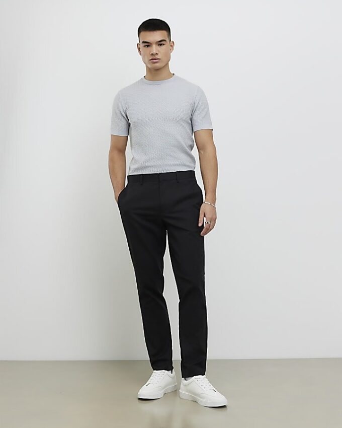 Svart slim fit-chino