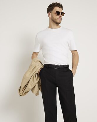 Svart slim fit-chino
