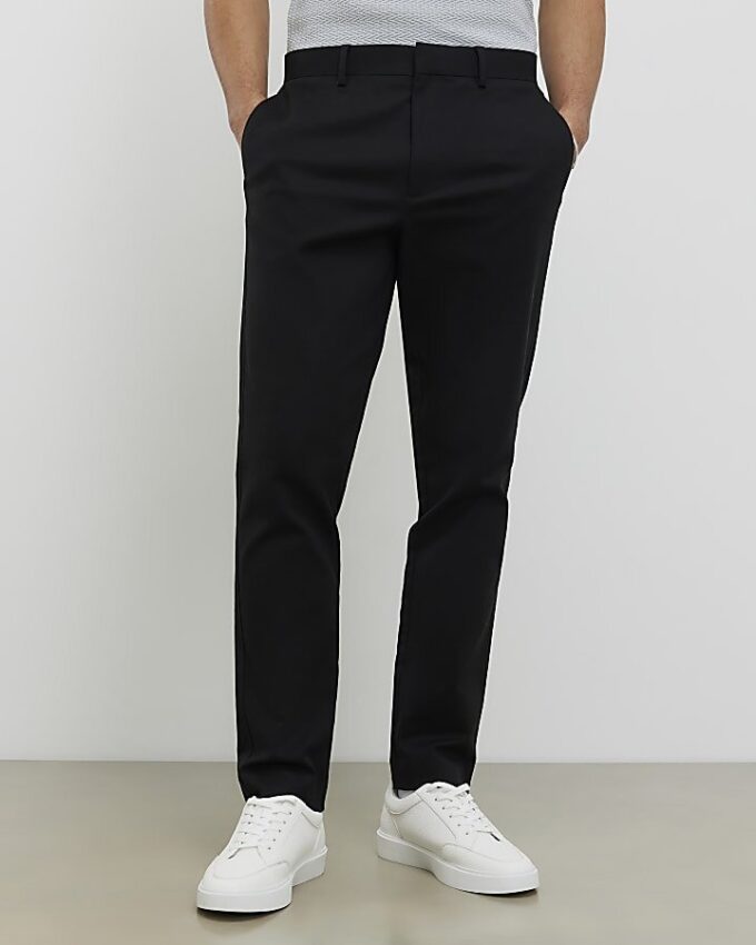 Svart slim fit-chino