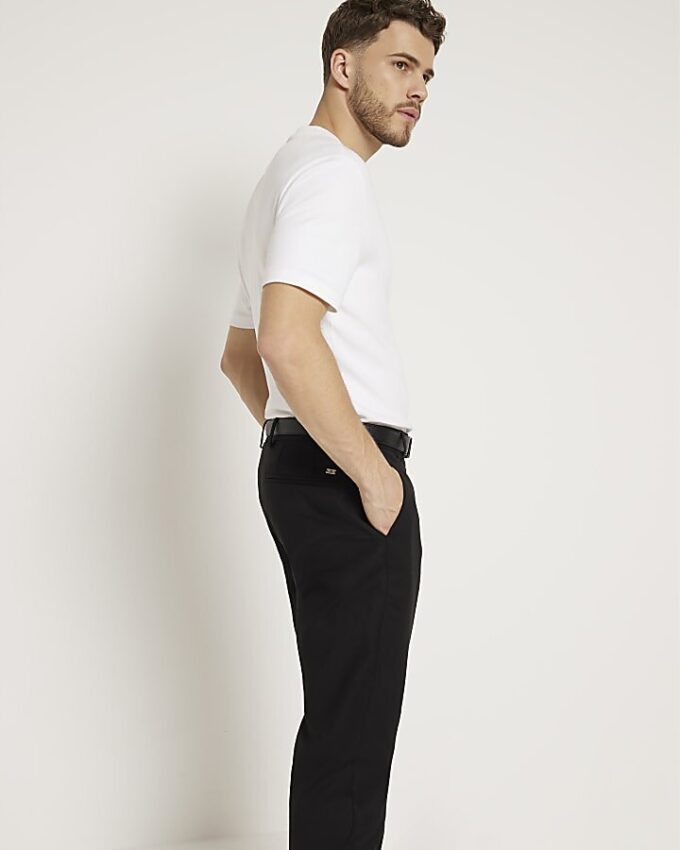 Svart slim fit-chino