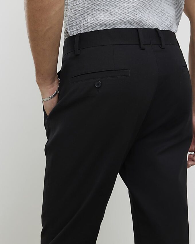 Svart slim fit-chino