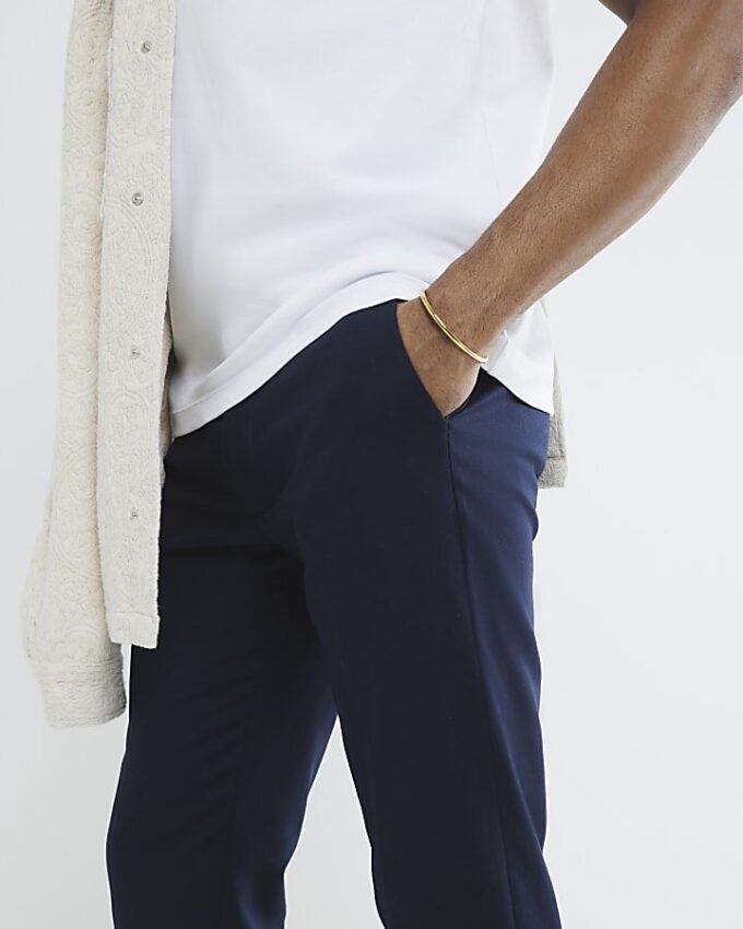 Svart slim fit-chino