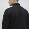 Svart slim fit-jacka i piké med trattkrage