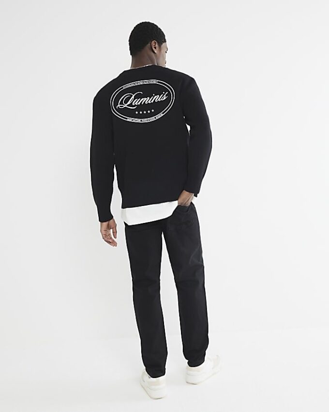 Svart slim fit-jeans Svart slim fit-jeans