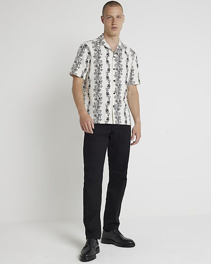 Svart slim fit-jeans Svart slim fit-jeans