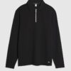 Svart slim fit-polotröja med struktur