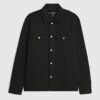 Svart slim fit-skjorta med krage