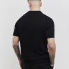 Svart slim fit-skjorta med öppen krage