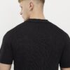 Svart slim fit-skjorta med öppen krage